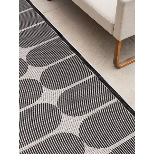 Covor tip traversă pentru interior și exterior alb-negru 80x250 cm Duet Bowen – NORTHRUGS-image-4