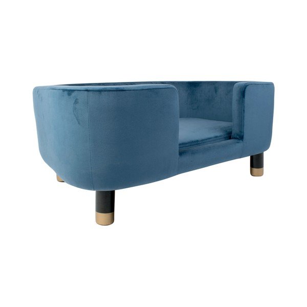 Pat pentru animale de companie albastru din catifea 50x74 cm Royal – Leitmotiv-image-1