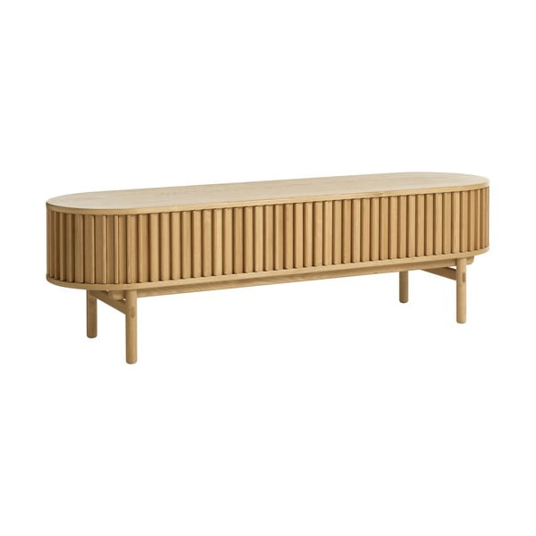 Comodă TV cu aspect de lemn de stejar 160x48 cm Carno – Unique Furniture-image-2