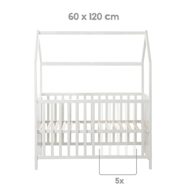 Pătuț gri 60x120 cm – Roba-image-4