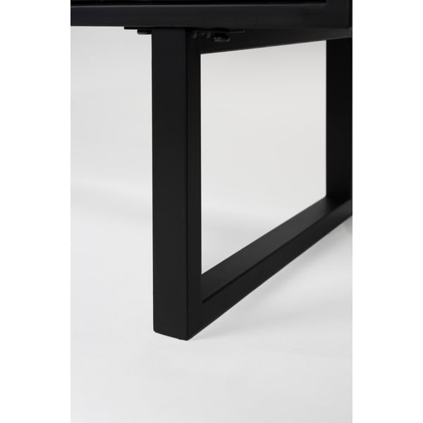 Comodă neagră joasă din lemn de pin 135x90 cm Linc – White Label-image-1