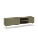 Comodă TV verde cu aspect mat 180x53x40 cm Campus – Marckeric
