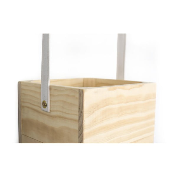 Ghiveci din lemn de brad Surdic Colgante, 17 x 62 cm, alb-image-3