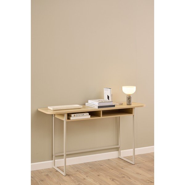 Masă consolă în culoare naturală cu aspect de lemn de stejar 40x140 cm Darlington – Actona-image-1