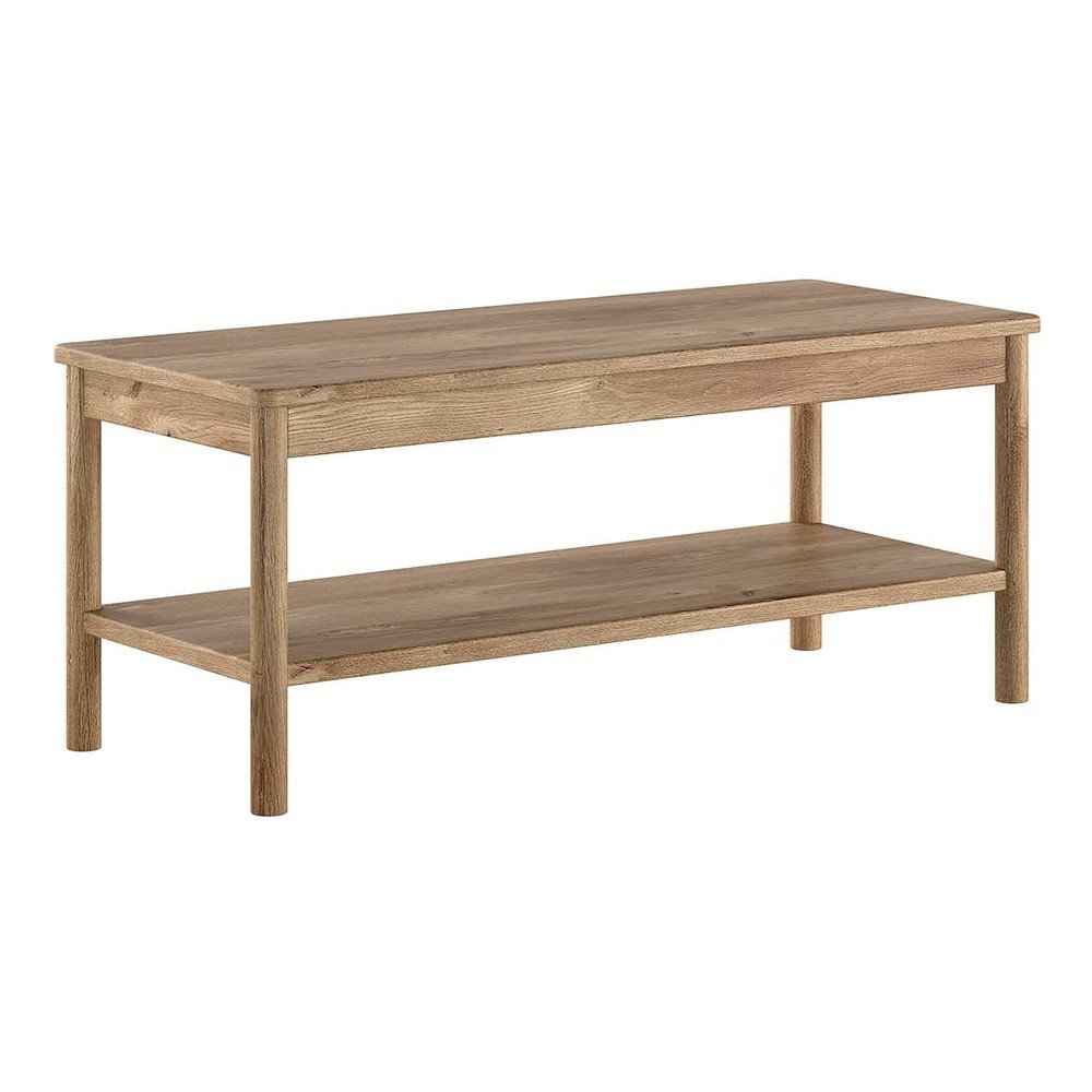 Bancă în culoare naturală din lemn masiv/din MDF Olive – Vipack