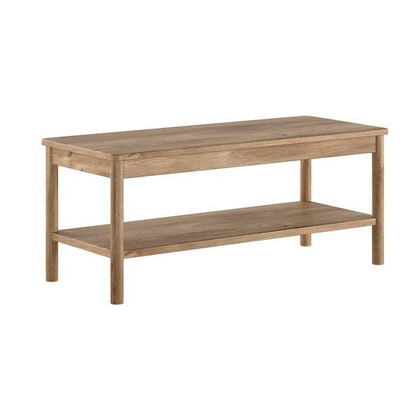 Bancă în culoare naturală din lemn masiv/din MDF Olive – Vipack