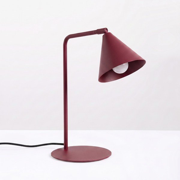 Veioză burgundy cu structură flexibilă din oțel (înălțime 35 cm) Zylo – Sollux-image-4