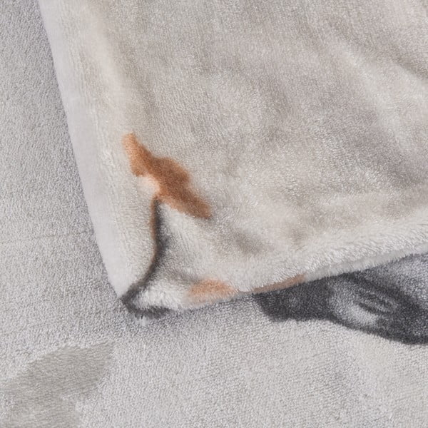 Lenjerie de pat gri din micropluș/cocolino pentru pat de o persoană 140x200 cm Ronja – My House-image-2