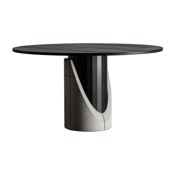 Masă dining cu blat cu aspect de lemn de stejar  140x140 cm Sharp - Lyon Béton-image-2