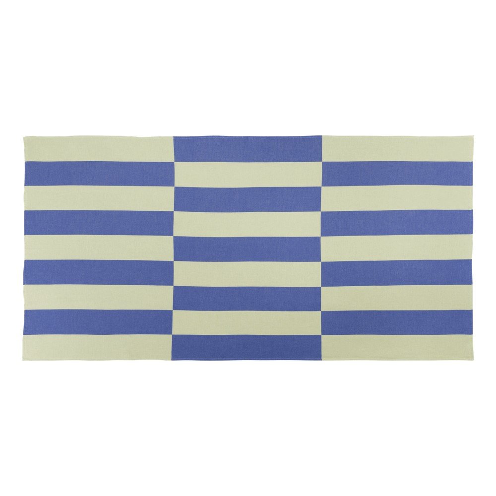 Prosop de plajă galben deschis/albastru din bumbac 100x160 cm Su – noo.ma