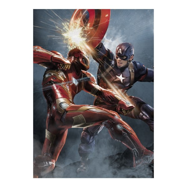 Poster Civil War Divided We Fall - Cap vs Iron Man
