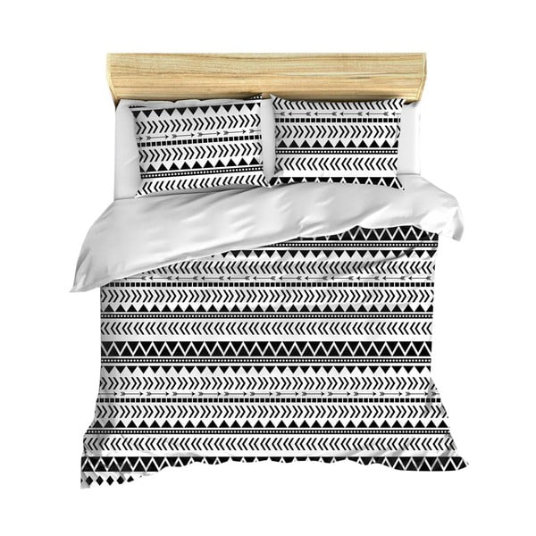Lenjerie de pat albă/neagră pentru pat dublu 200x200 cm Artec - Mijolnir