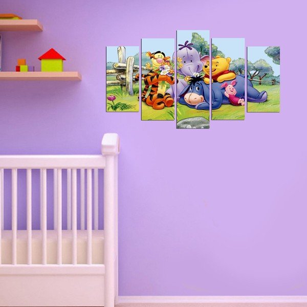 Tablou din 5 piese Winnie the Pooh-image-1
