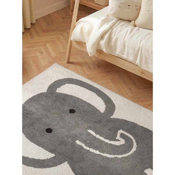Covor pentru copii gri/crem lavabil/țesut manual din bumbac 140x200 cm Snuggle Emil – Hanse Home-image-2