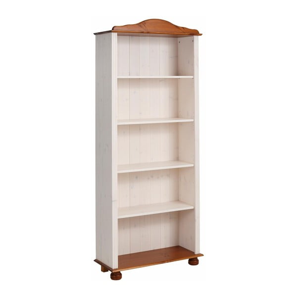 Bibliotecă albă/în culoare naturală din lemn masiv de pin 70x181 cm Ella – Støraa