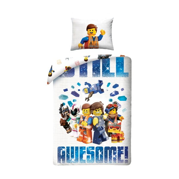 Lenjerie de pat din bumbac pentru copii Halantex Lego Movie, 140 x 200 cm
