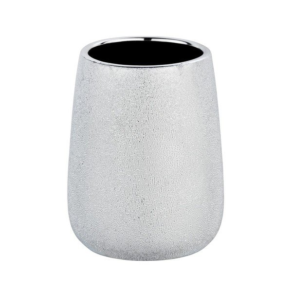 Recipient din ceramică pentru periuțele de dinți Wenko Glimma, argintiu-image-2