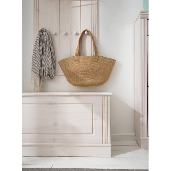 Cufăr alb din lemn de pin 80x45 cm Anita – Støraa-image-1