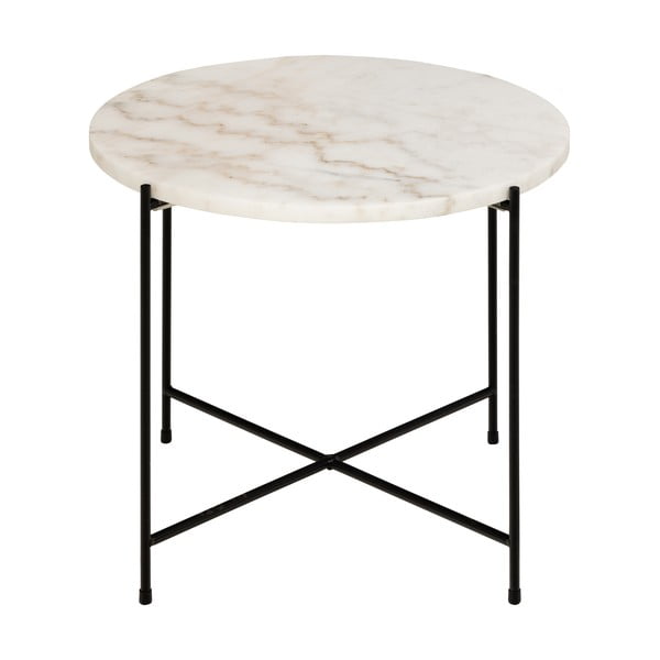 Măsuță auxiliară rotundă cu blat din marmură ø 52 cm Avila – Actona-image-4