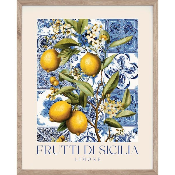 Tablou cu ramă imprimat 40x50 cm Sicilia – Styler