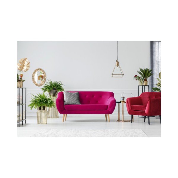 Canapea cu 2 locuri Mazzini Sofas AMELIE, roz-image-2