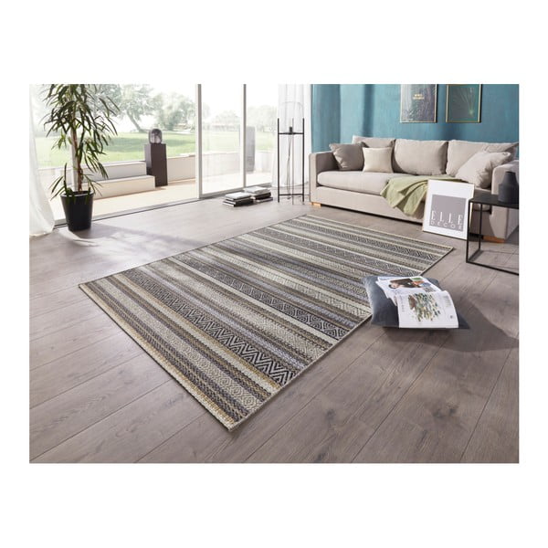 Covor potrivit pentru exterior Elle Decoration Bloom Rodez, 80 x 150 cm, albastru-image-1