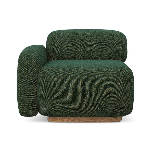 Modul pentru canapea modulară verde închis (cu colț pe partea stângă) Ailani – Makamii