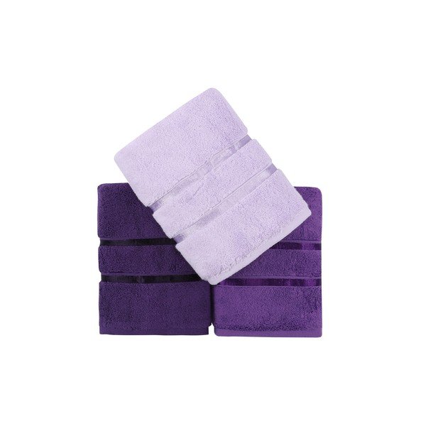 Set 3 prosoape din bumbac Hobby Dolec, 50 x 90 cm, violet-image-3