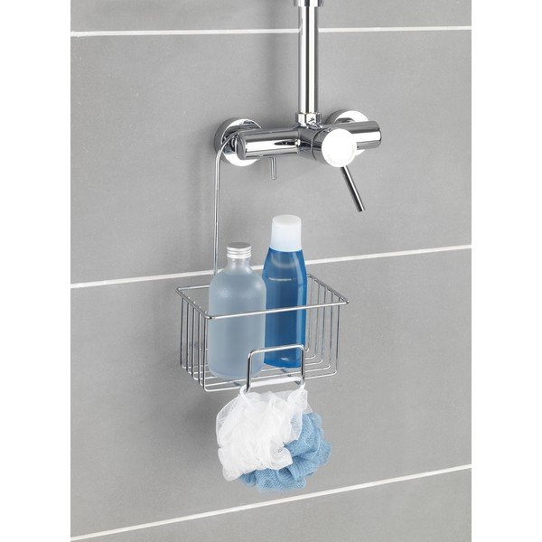 Raft pentru baie argintiu lucios de agățat din oțel inoxidabil Milito – Wenko-image-1