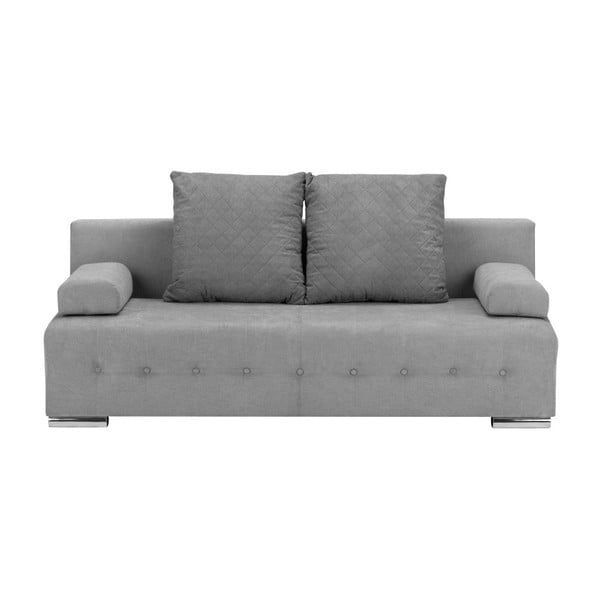 Canapea extensibilă cu spațiu pentru depozitare Melart Suzanne, gri deschis, 195 cm