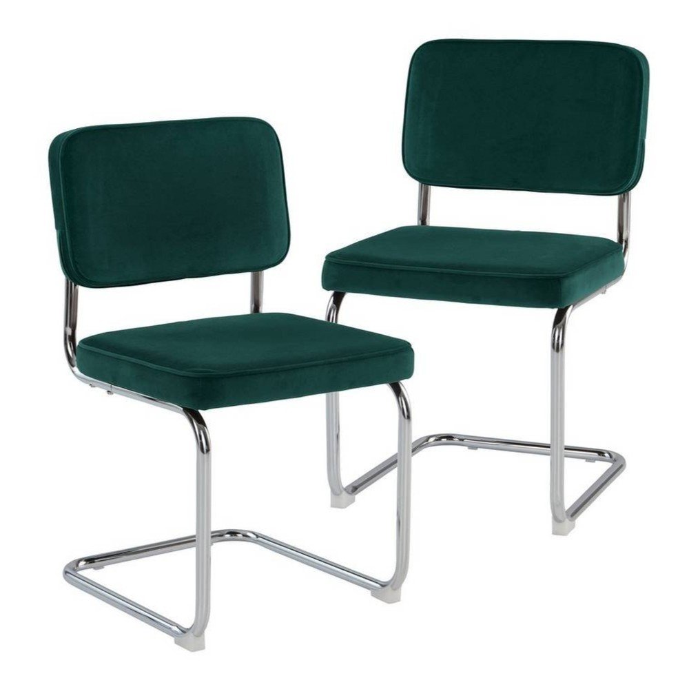 Scaune de dining verde-închis balansoar 2 buc. din metal Hjo – Jotex