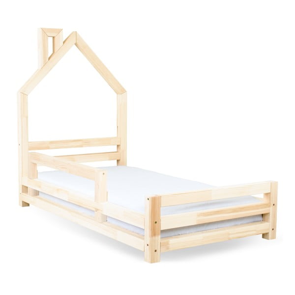 Panouri laterale din lemn de pin pentru patul Benlemi Safety, lungime 90 cm, turcoaz-image-2