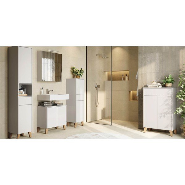 Dulap sub chiuvetă crem cu aspect mat 60x59 cm Arnea – Germania-image-4