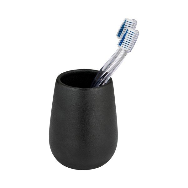 Suport pentru periuța de dinți negru din ceramică Nerno – Wenko-image-1