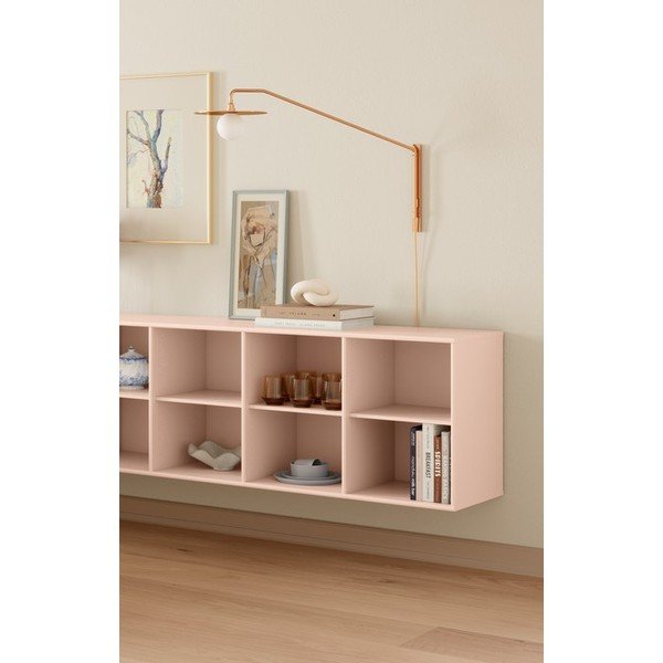 Bibliotecă roz-deschis suspendată 220x61x42 cm Mistral – Hammel Furniture-image-2