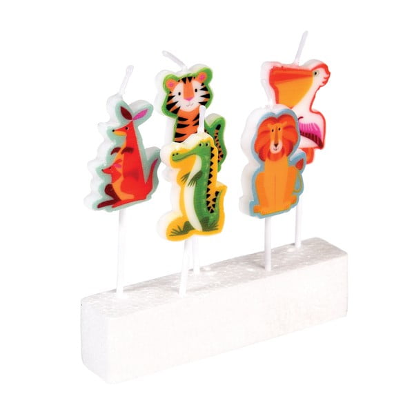 Lumânări pentru tort 5 buc. Colourful Creatures – Rex London-image-2