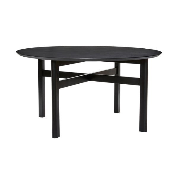 Masă de dining neagră rotundă ø 140 cm Fjord – Hübsch