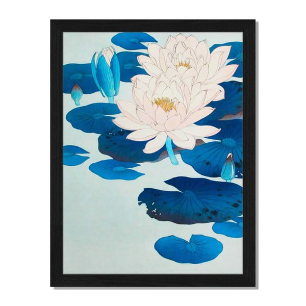 Tablou înrămat Liv Corday Asian Blue Pond, 30 x 40 cm