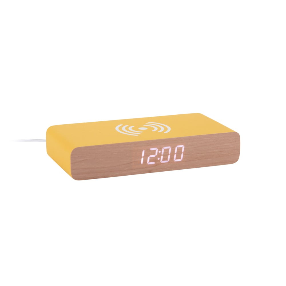 Ceas deșteptător digital cu încărcător wireless Retro Flat LED – Karlsson