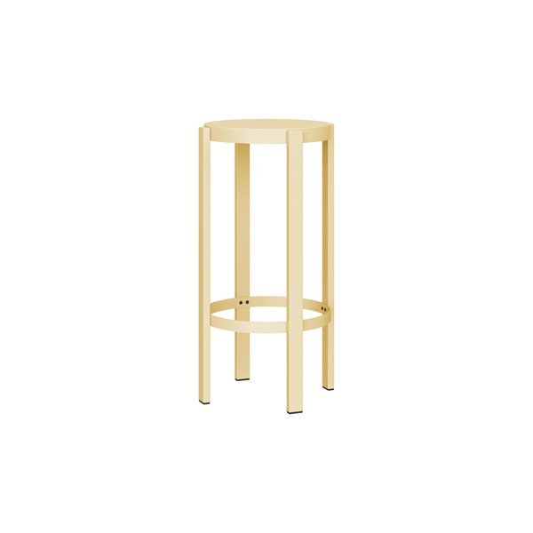 Scaun de bar galben din oțel (înălțime șezut 75 cm) Doon – noo.ma