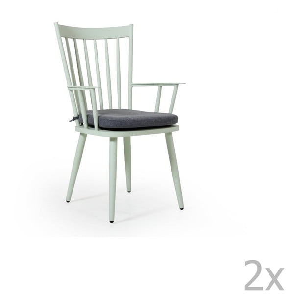 Set 2 scaune de grădină Brafab Alvena, verde