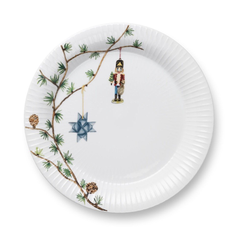 Farfurie albă din porțelan ø 27 cm cu model de Crăciun Hammershøi Christmas – Kähler Design