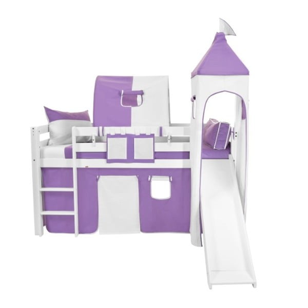 Set castel pentru copii Mobi furniture Luk a Tom, alb - violet