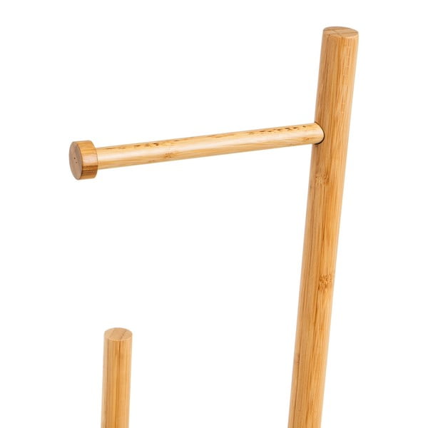 Suport pentru hârtie igienică în culoare naturală din bambus – Casa Selección-image-1