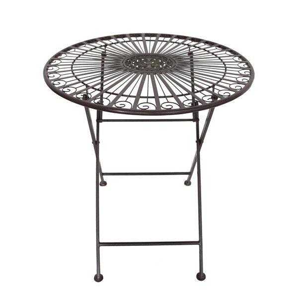 Set de dining pentru grădină maro închis din metal pentru 2 persoane – Garden Pleasure-image-4