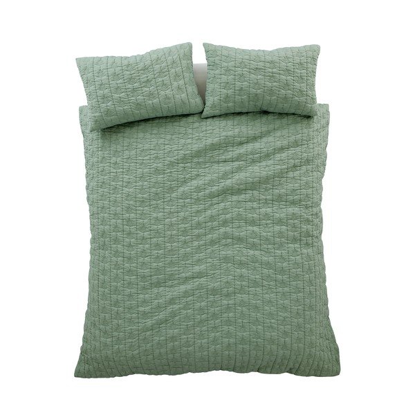 Lenjerie de pat verde pentru pat dublu cu 3 piese 200x200 cm Tamba Leaf – Pineapple Elephant