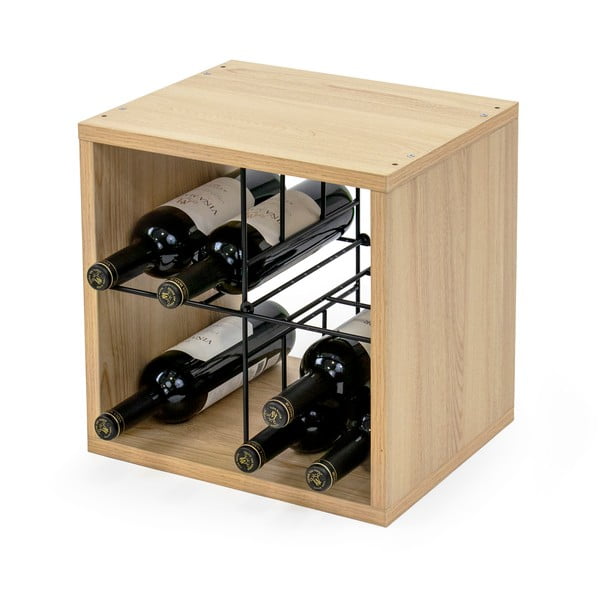 Raft pentru sticle de vin cu aspect de lemn de fag număr sticle 16 – Compactor-image-4