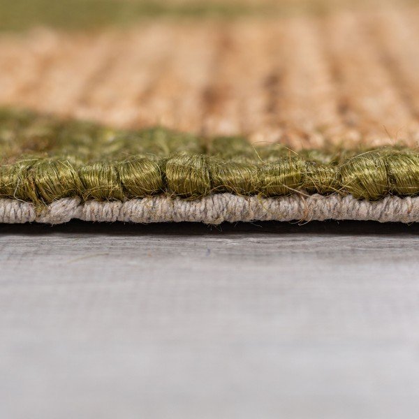 Covor verde/în culoare naturală țesut manual din amestec de iută 120x170 cm Effie Diamond – Flair Rugs-image-4