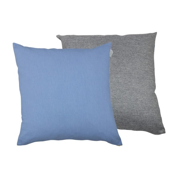 Set 2 perne Karup Deco Cushion Blue Breeze/Granite Grey, 45 x 45 cm