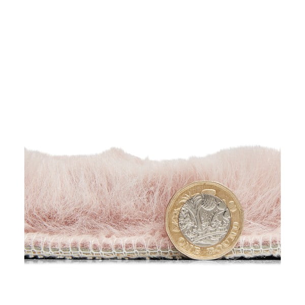 Covor rotund Think Rugs Teddy, ⌀ 120 cm, roz-image-3